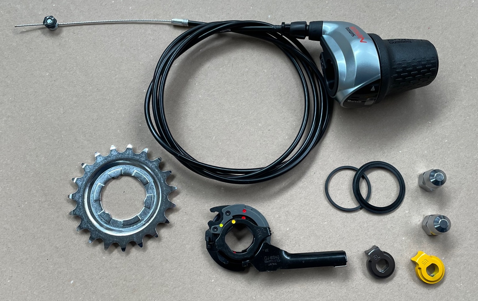 Shimano Nexus/Alfine (SG-S500/SG-S501) 8-Gang Drehgriff Zubehörset 1