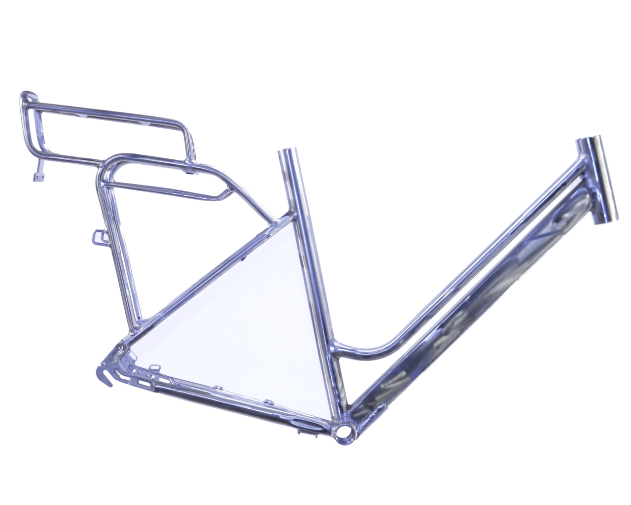 28" CNC City TEE Rahmen 57cm raw silber