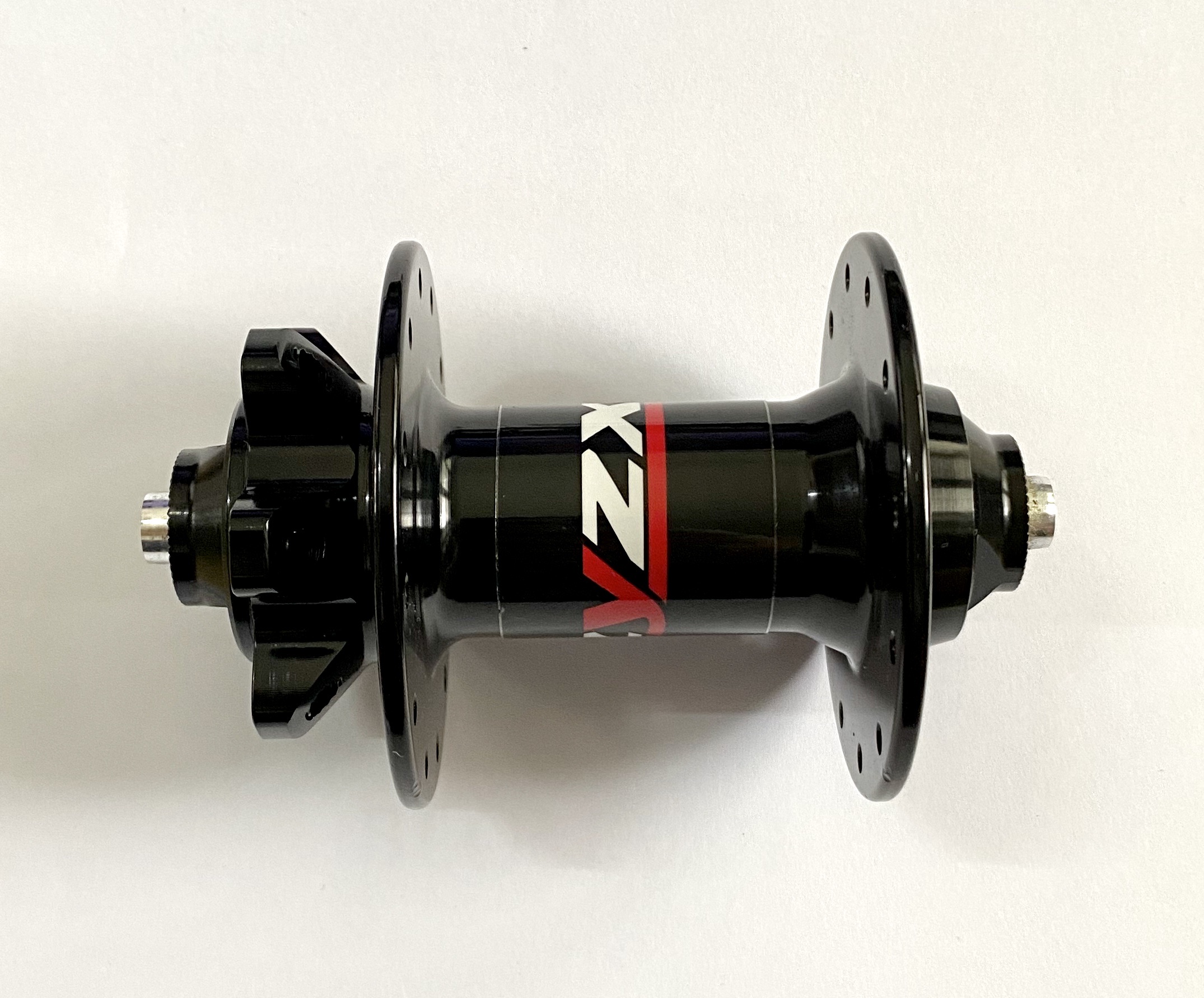 ZZYZX Disc Vorderradnabe 24 Loch schwarz Logo rot