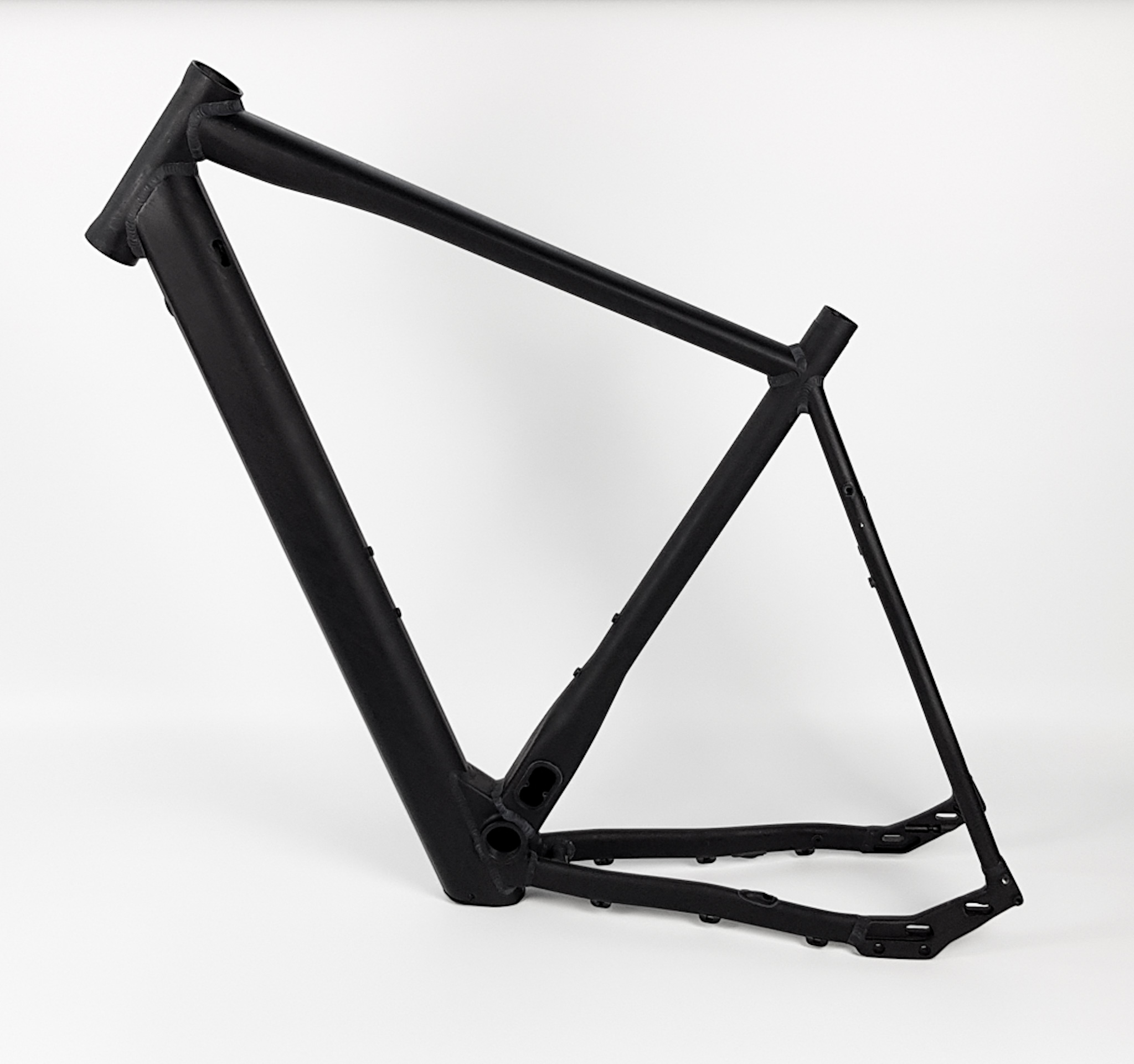 28" CNC Light E-Bike Rahmen/Motor Set 58 cm raw-elox schwarz