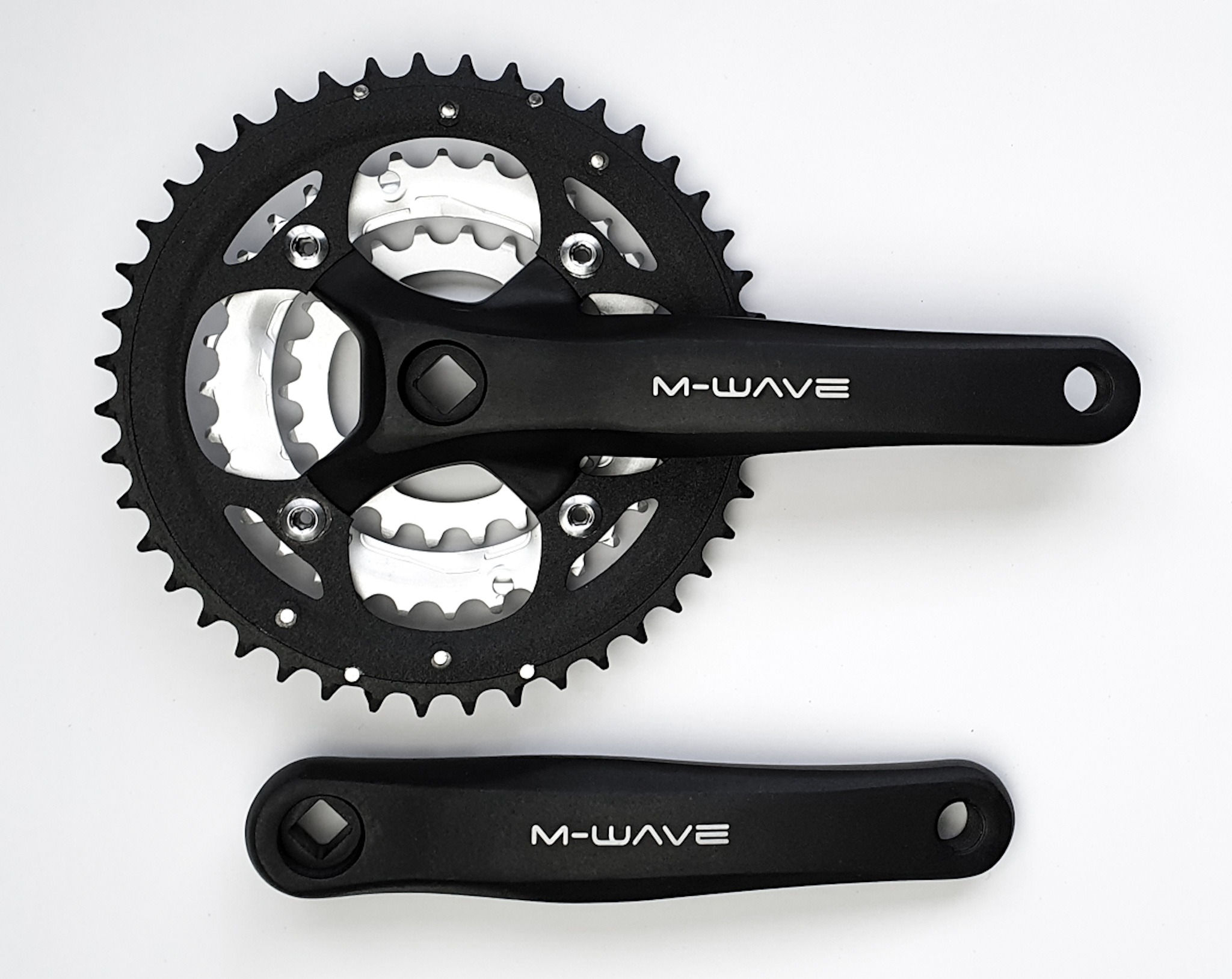 M-Wave 3x8/9-Fach Kurbel 44/32/22 Vierkant 175mm schwarz