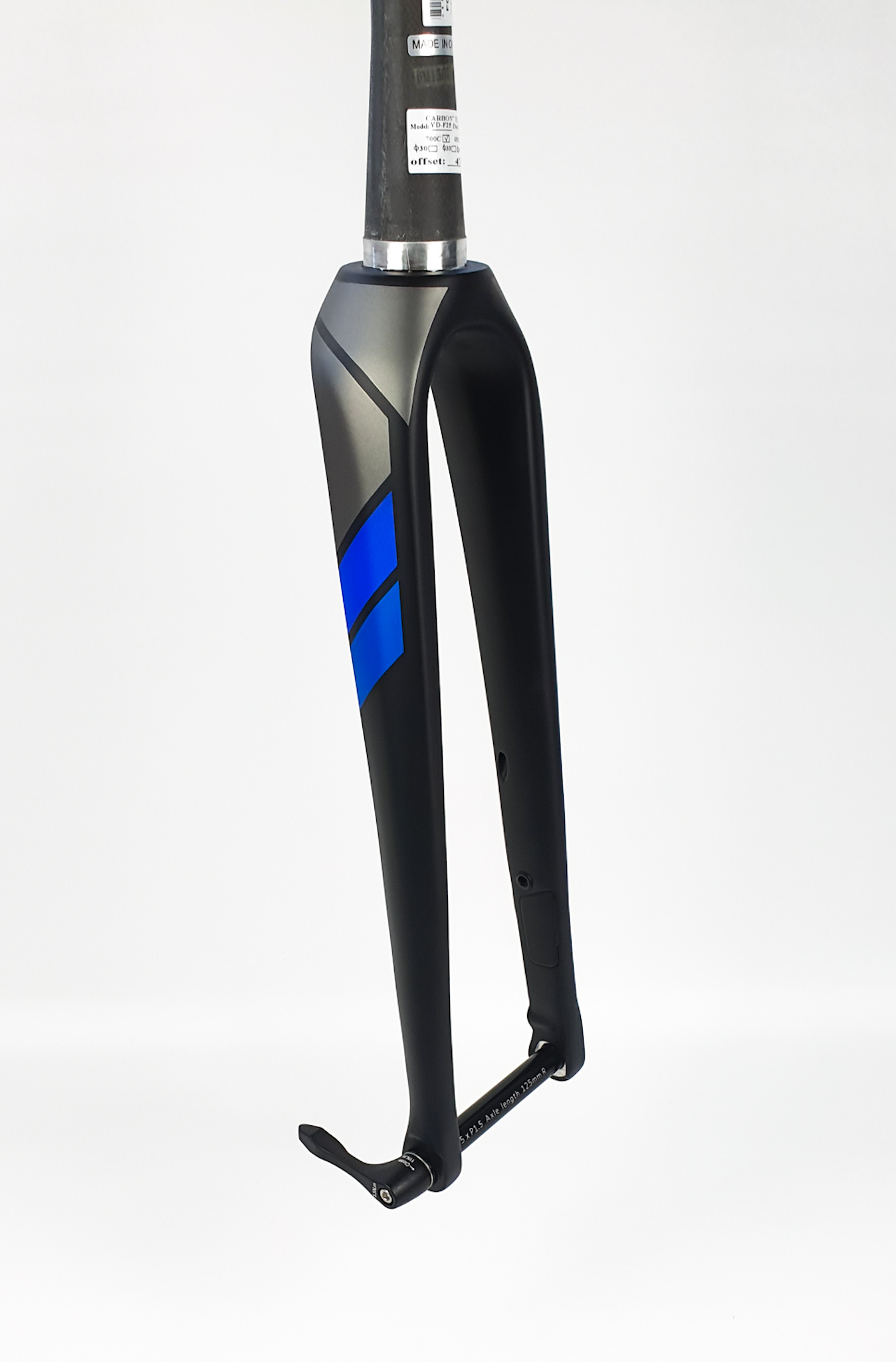 Ridley Gravel/Cross Carbon FM Disc-Gabel 15x100mm 28" tapered Dekor blau/grau