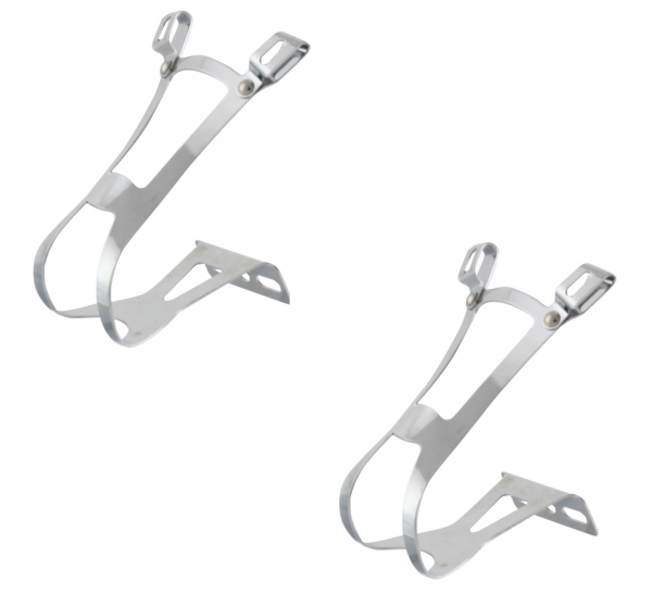 CNC Classic Pedalhaken mit Öse für Riemen verchromt