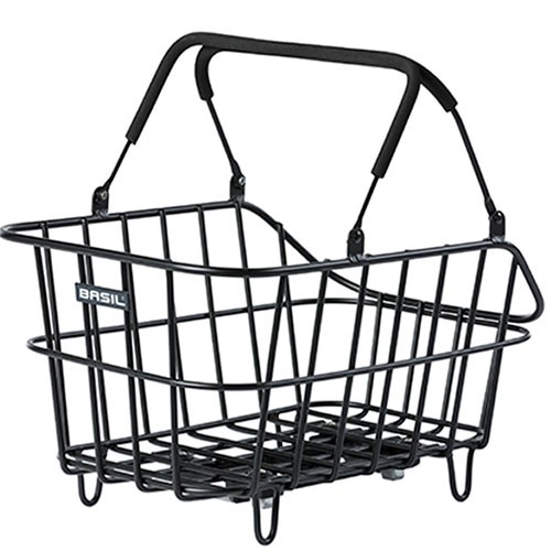 Basil Cento MIK Korb Aluminium schwarz + MIK Adapterplatte