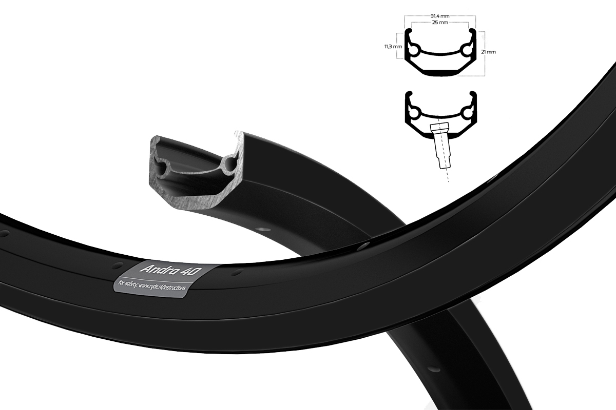 Ryde Andra 40 Disc 20" 32L schwarz