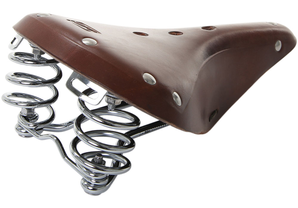 Contec Classic Exclusiv Trekking Ledersattel gefedert gravy