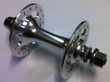 CNC Bahnvorderradnabe SB silber 20L