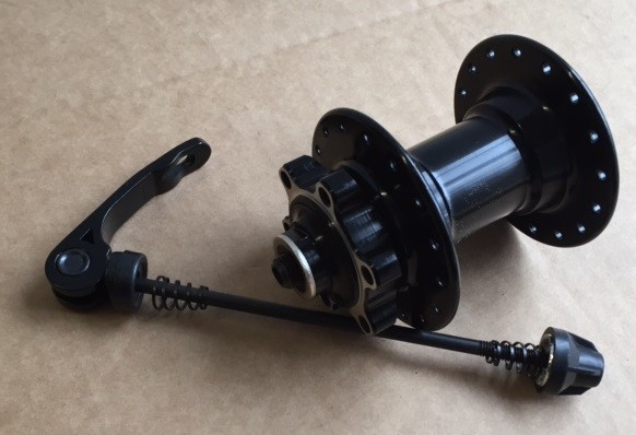 CNC sealed Disc Vorderradnabe 36L schwarz inkl. QR