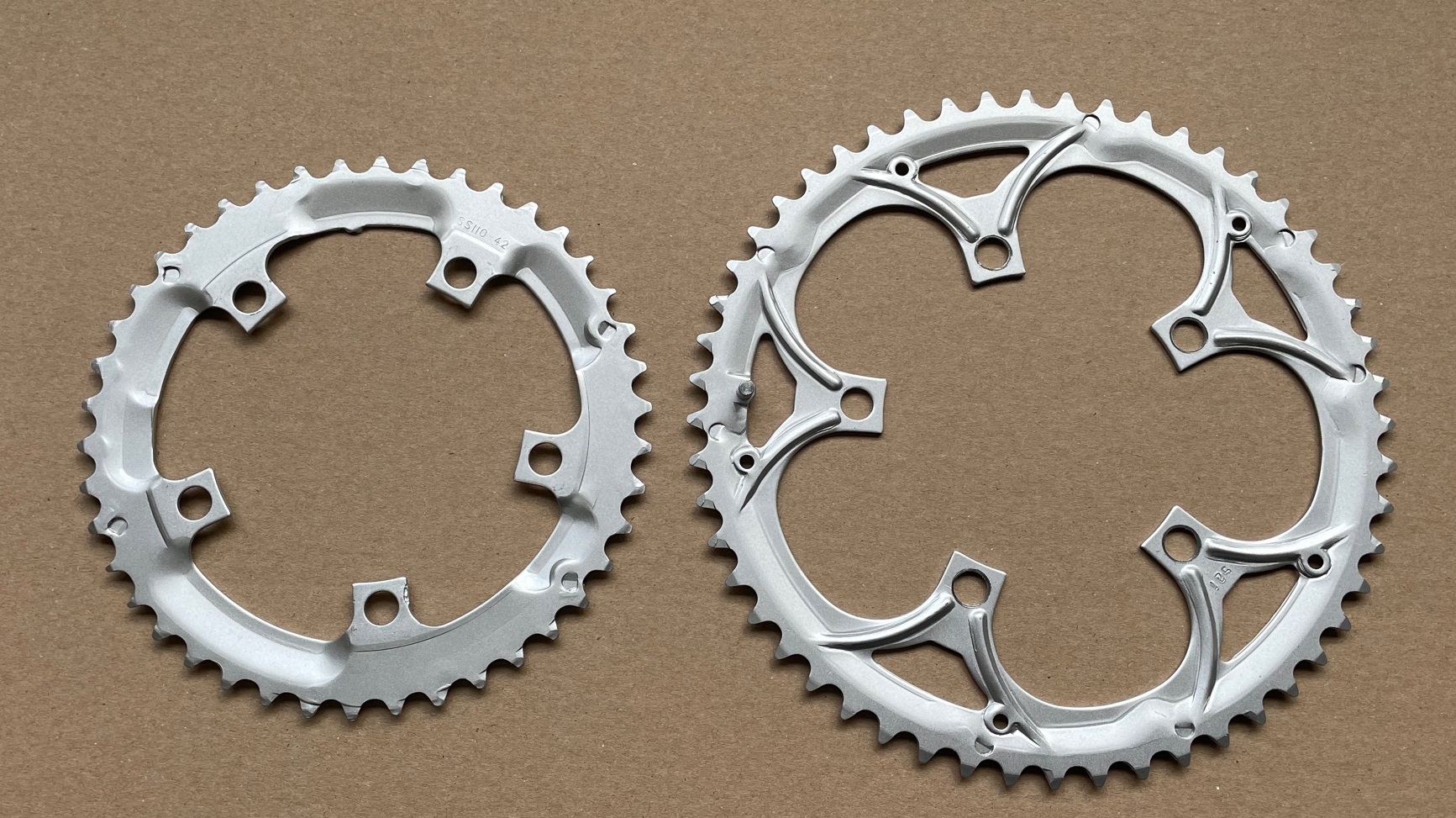 Kettenblattset Basic Stahl 52/42 Zähne 110mm silber