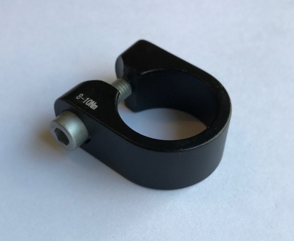 CNC Sattelklemme mit Innensechskantschraube schwarz 28,6mm