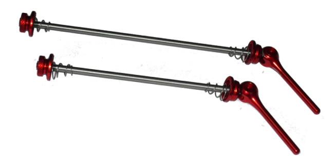 CNC New School MTB/Road Titanschnellspannerset rot-elox 47g