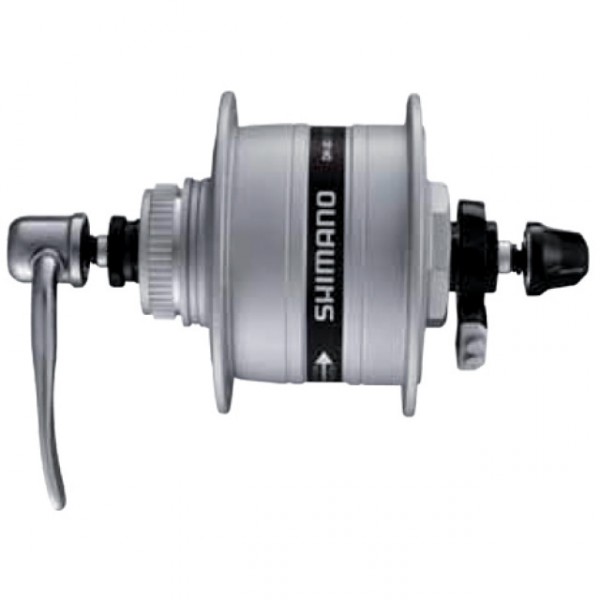 Shimano Disc Nabendynamo DH-3D35 32 Loch Centerlock silber inkl. QR
