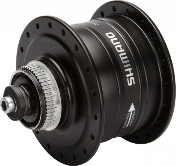 Shimano Disc Nabendynamo DH-3D37 32 Loch Centerlock schwarz inkl. QR