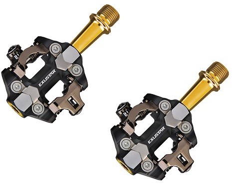 Exustar  E-PM222 Titan MTB Click-Pedale schwarz/gold