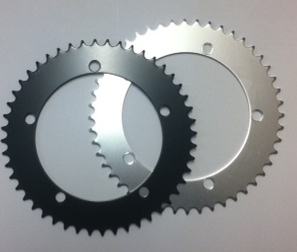 CNC Bahn Kettenblatt 144mm 46Z  1/8" (breit) silber