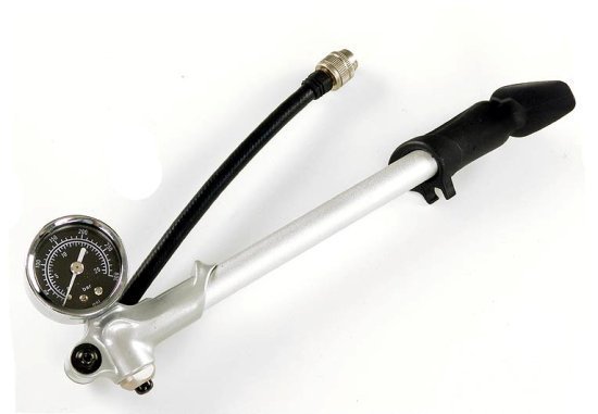 Giyo Dämpferpumpe mit drehbaren Winkelabgang u. Hebelventil