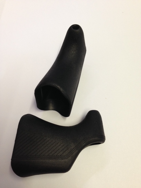 CNC Bremsgriffgummi Überzug Paar schwarz für aussenverlegte Bremszüge