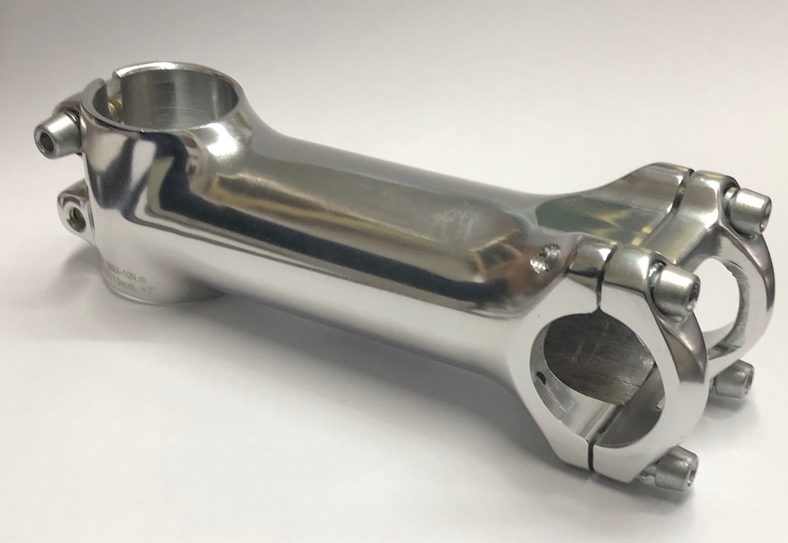 CNC A-Head Vorbau 25,4/110mm silber poliert