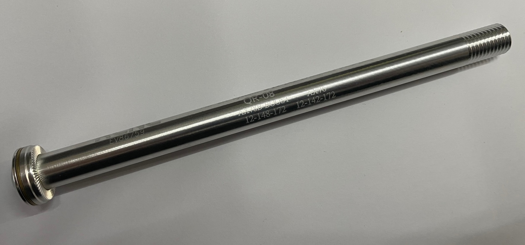 KCNC Steckachse 12mm x1,5 Gewinde 171mm silber