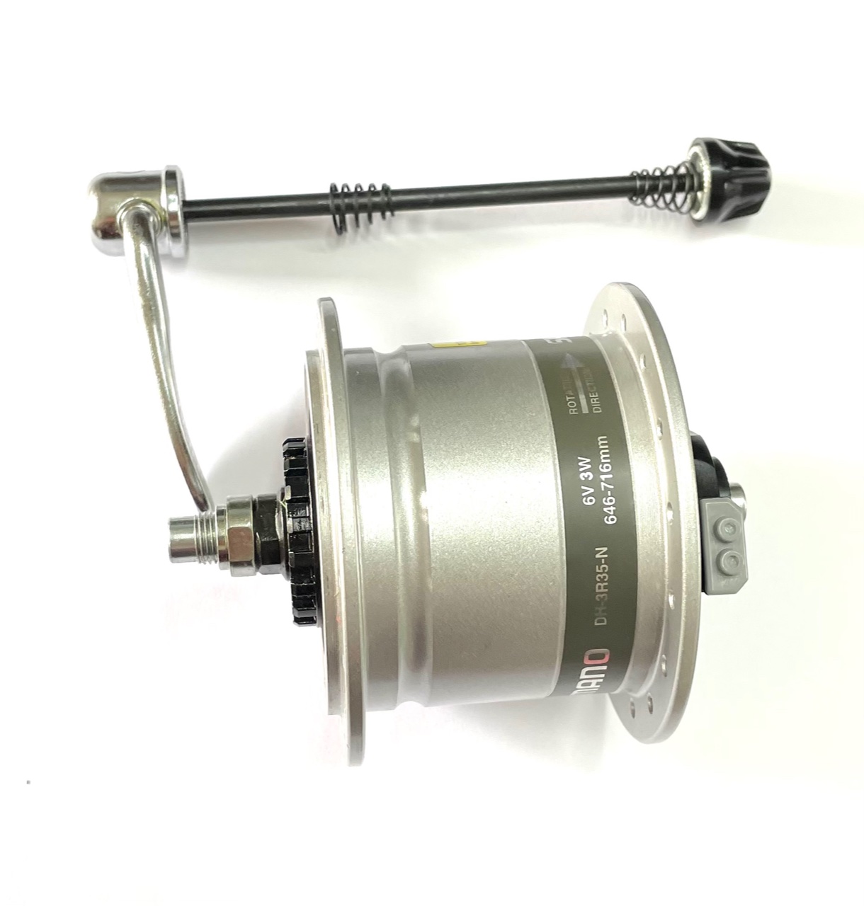 Shimano Nabendynamo DH-3R35-N 32 Loch QR silber für Rollerbrake