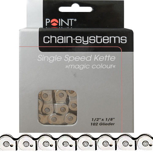 Point Racing MK918 Halflink Kette chrom-silber