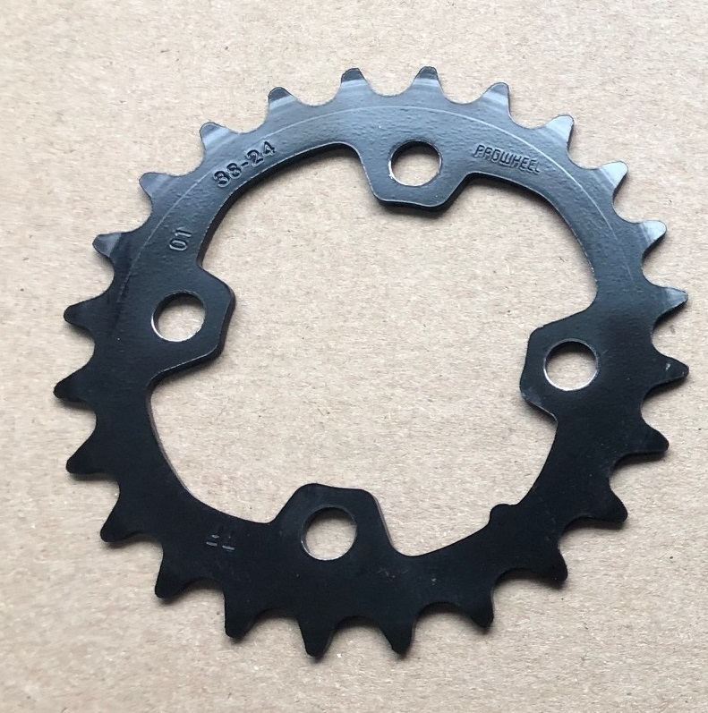 CNC 9/10/11-fach Kettenblatt 24Z Ø 104mm schwarz