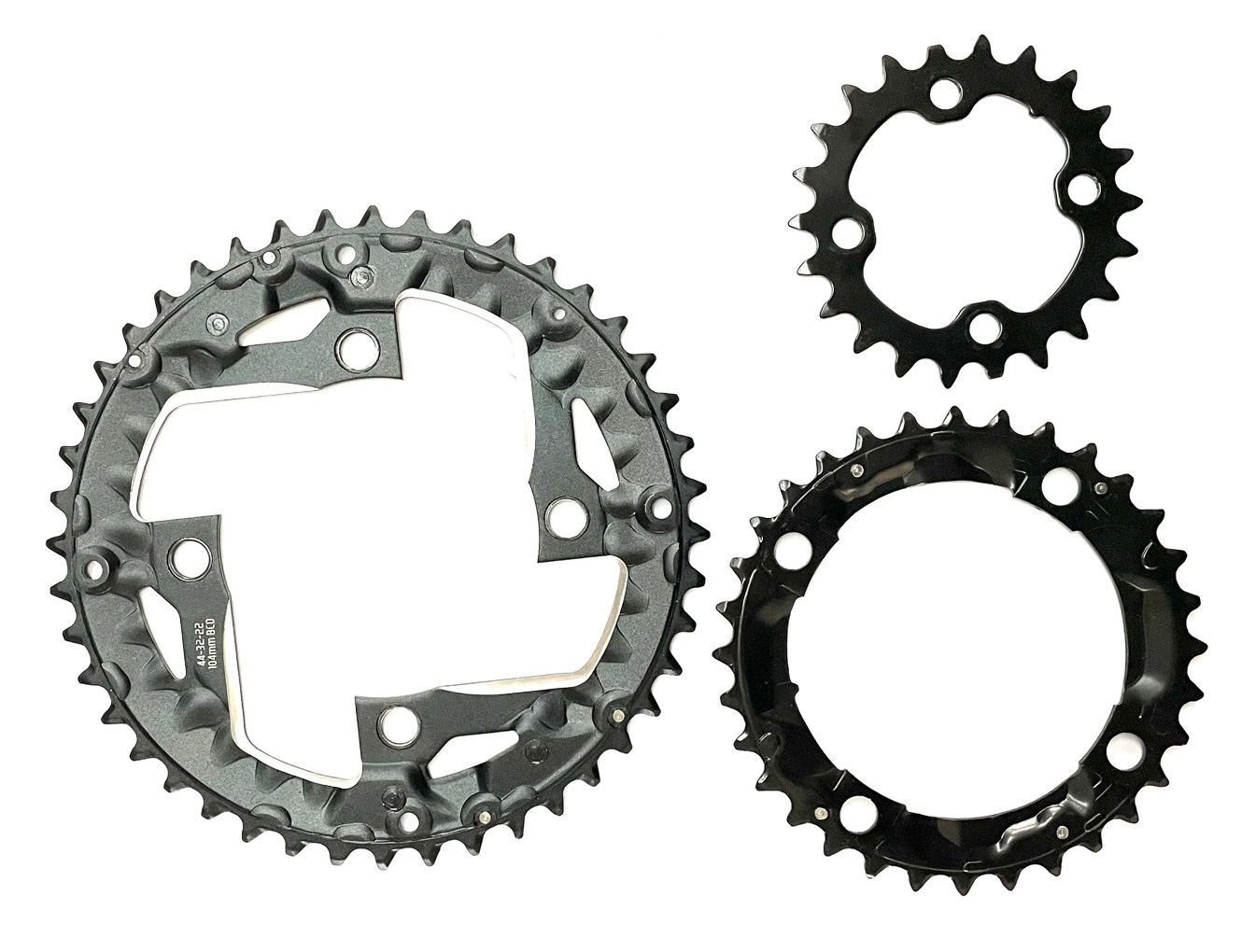 CNC 3x9 Kettenblattset 44/32/22Z Ø 104mm schwarz