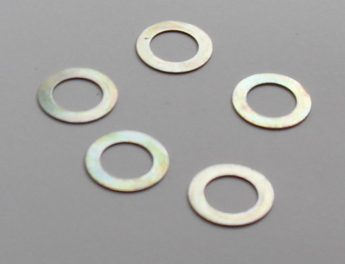 CNC Distanzscheibenset für 5 Kettenblattschrauben 0,5mm (Kettenblattspacer)