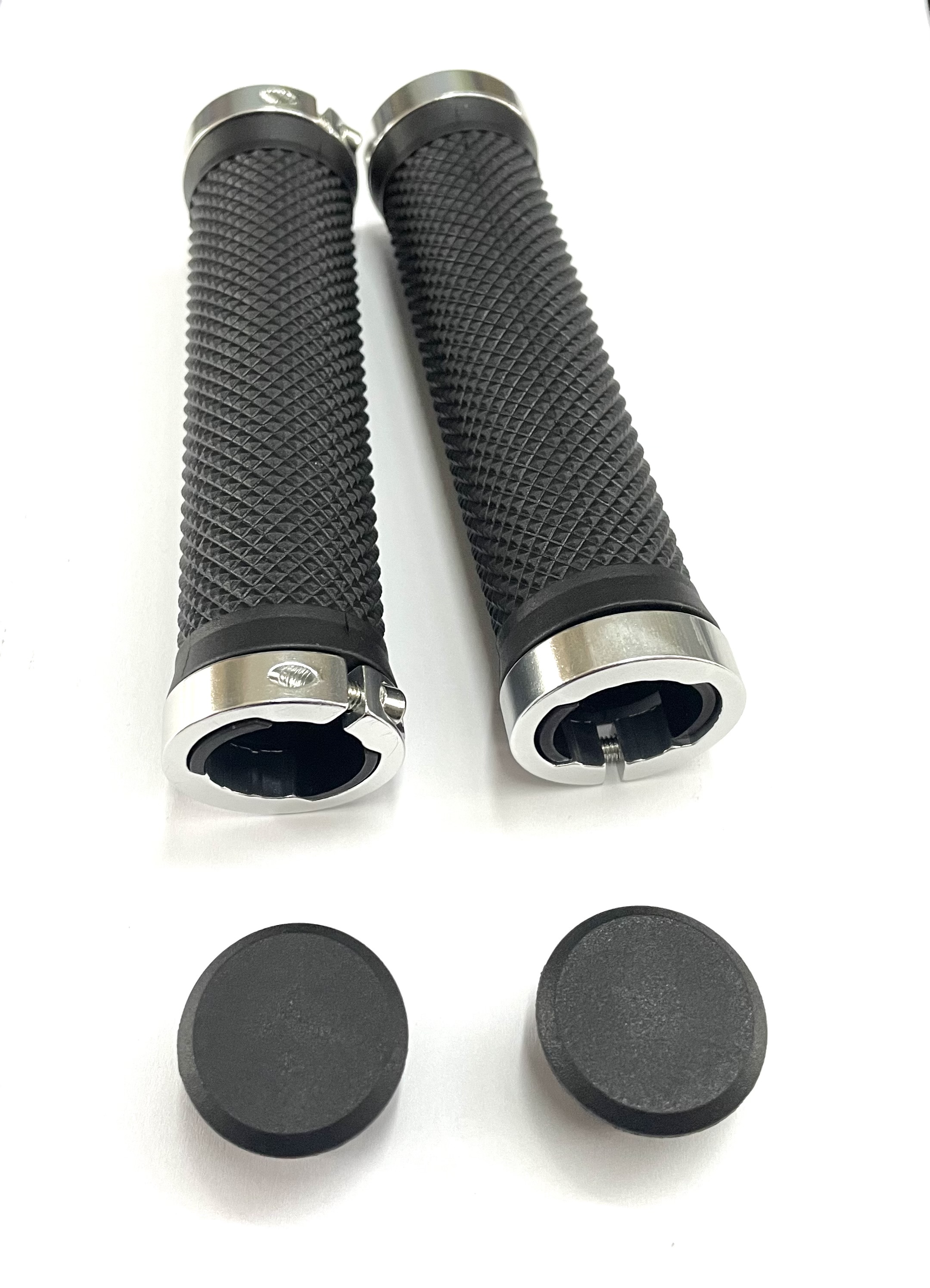 CNC Lock On Griffe schwarz, silber-poliert