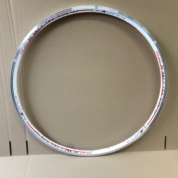 Mach 1 Omega Road Felge 28" 24L weiss/rot