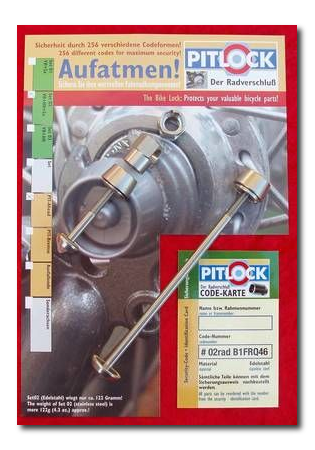 Pitlock Set 01 Vorderrad und Sattelstütze