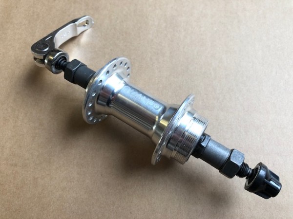 Quando Schraubkranz-Nabe 36L silber für Schnellspanner