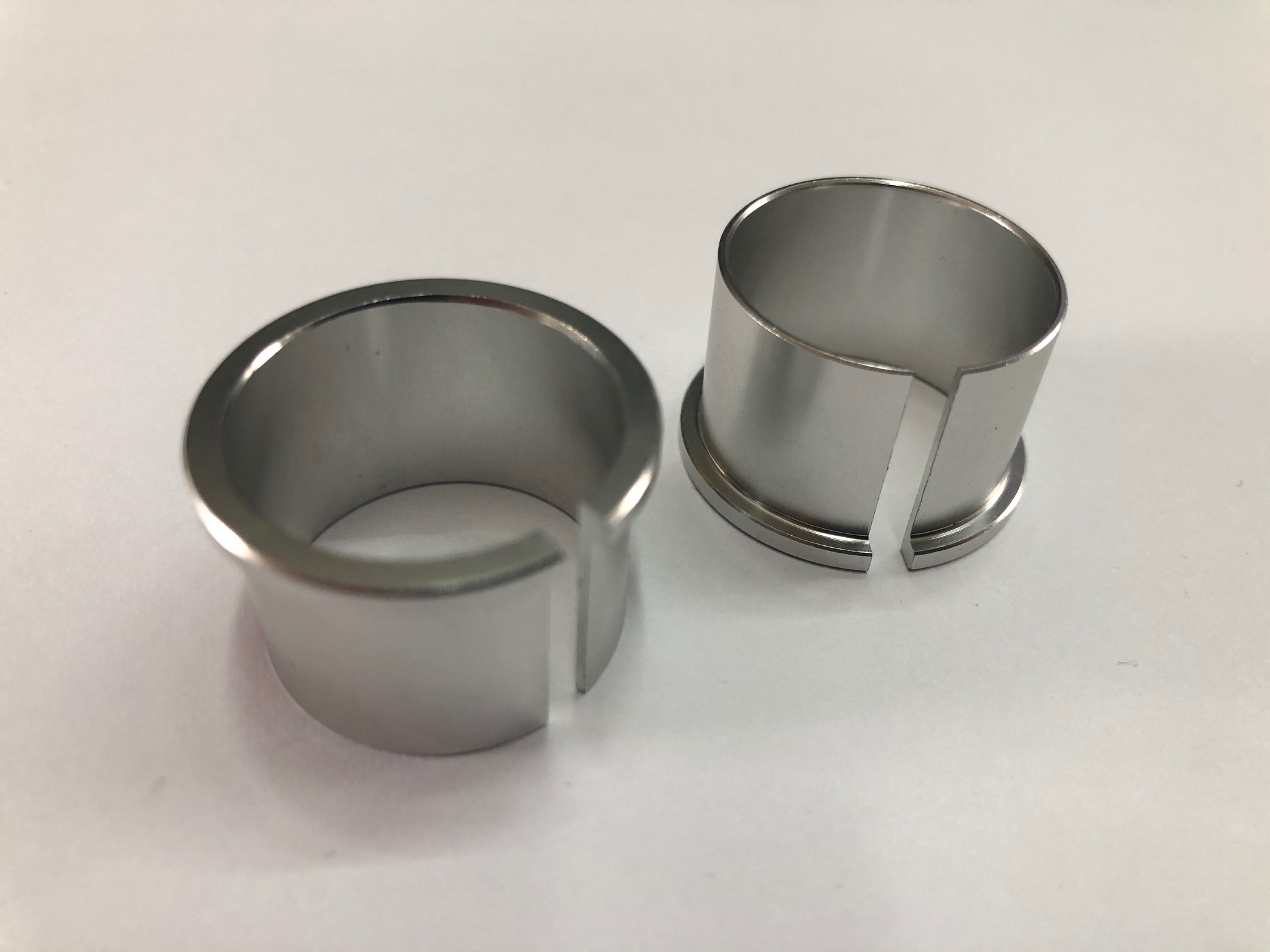 CNC Crossbremshebel Reduzierhülse 24-22,2mm zweiteilig silber