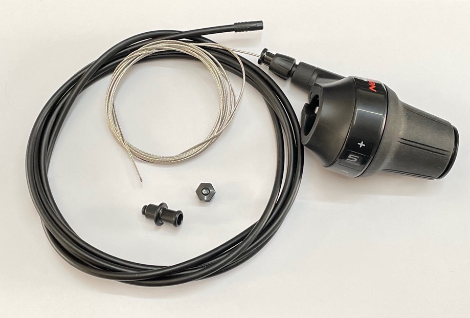 Shimano Nexus Drehgriff 5-Gang SL-C7000-5 schwarz mit Zug u. Hülle