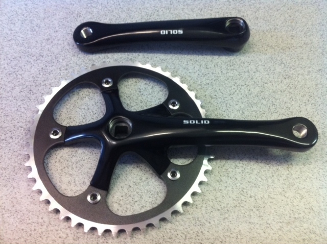 Solid Singlespeedkurbel 170mm schwarz 46Z breit