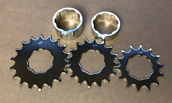 CNC Singlespeedkit/Spacer 2er-Set inkl. Ritzel 14/16/18