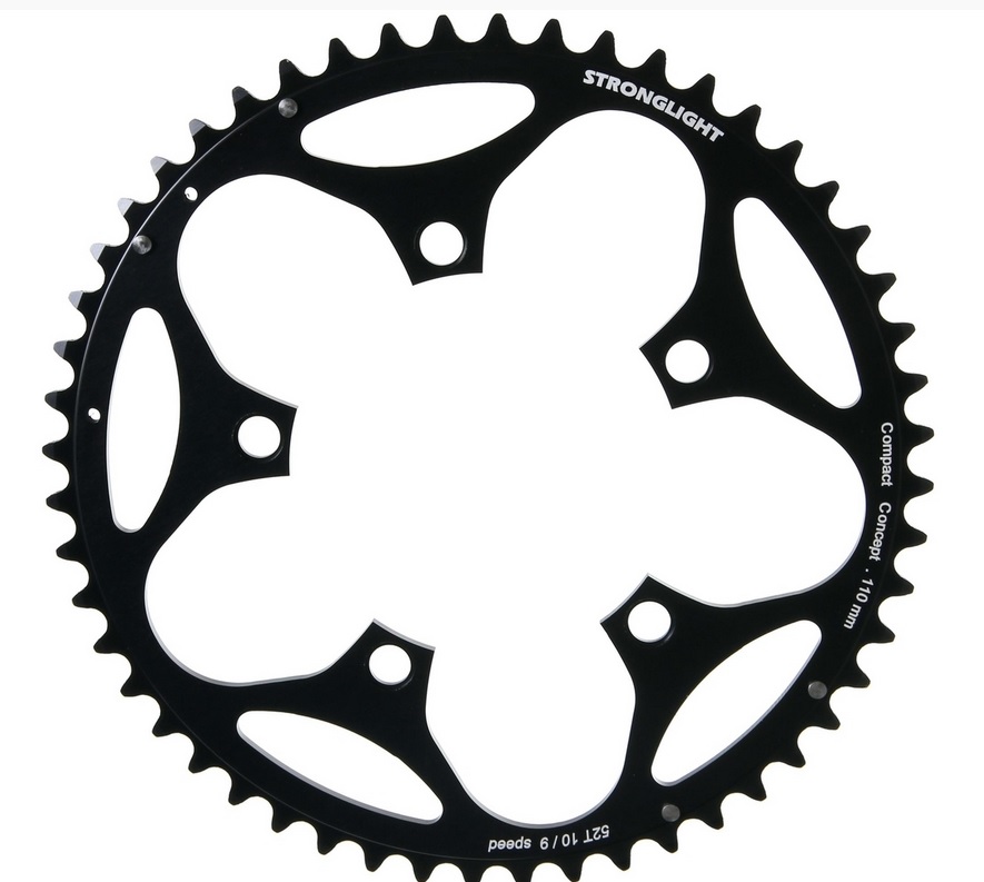 Stronglight Kettenblatt 52T Ø 110mm schwarz