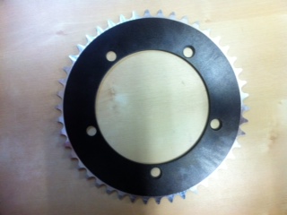 Sturmey Archer Singlespeed/Bahn Kettenblatt 130mm 44Z 1/8" (breit) schwarz