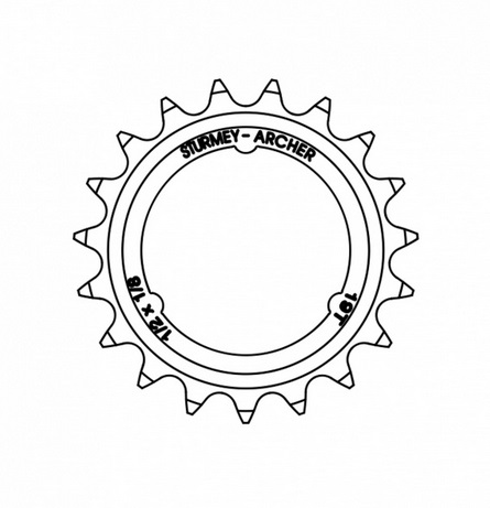 Sturmey Archer C50 1/8" Ritzel 20 Zähne gekröpft