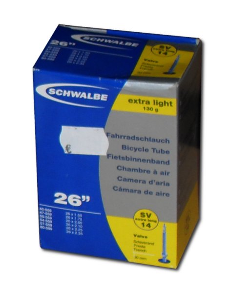 Schwalbe MTB Schlauch 26" SV14 extra long / extra light