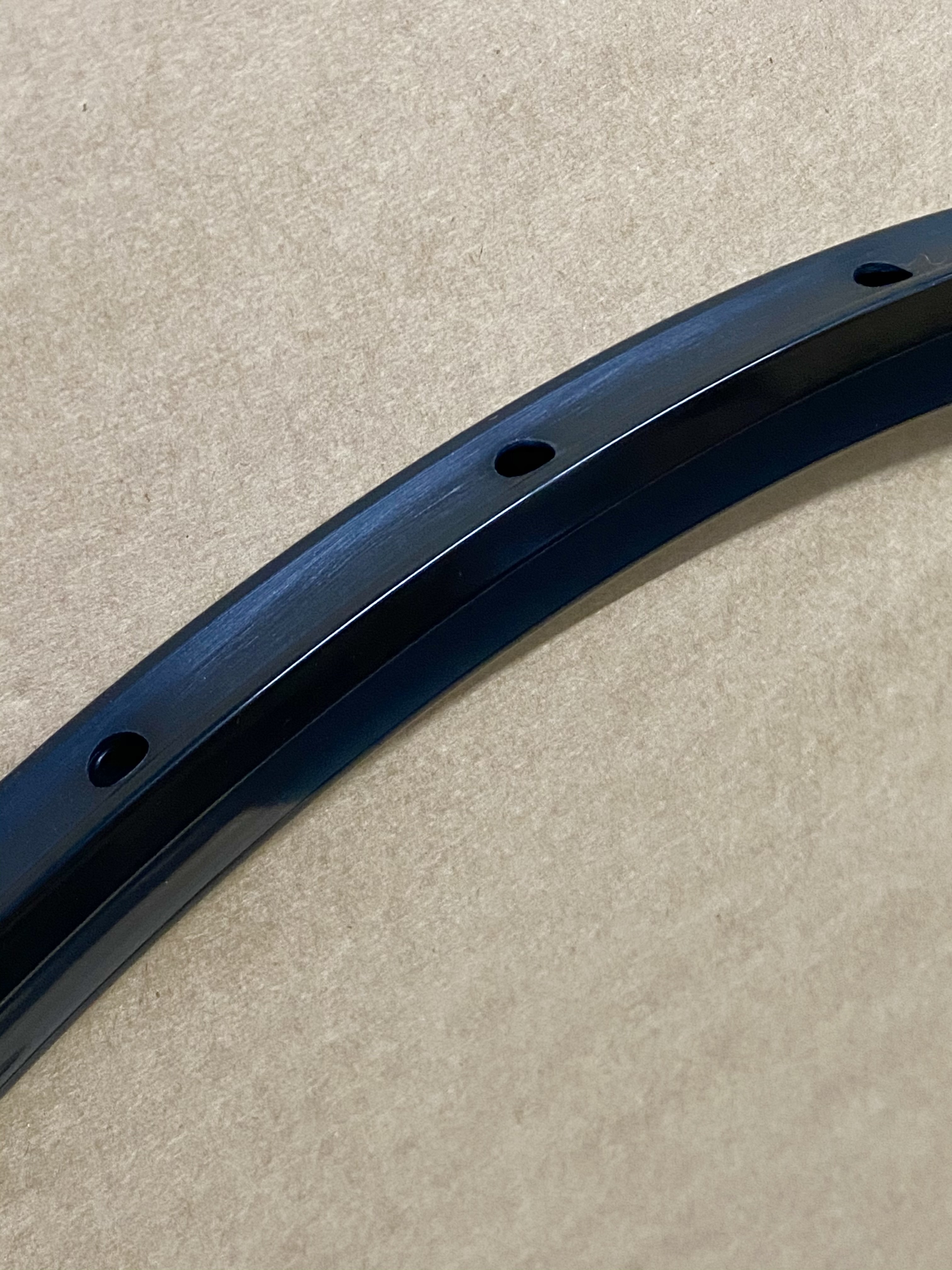 CNC TB-25 Tubular Schlauchreifenfelge 32 Loch schwarz nicht abgedreht