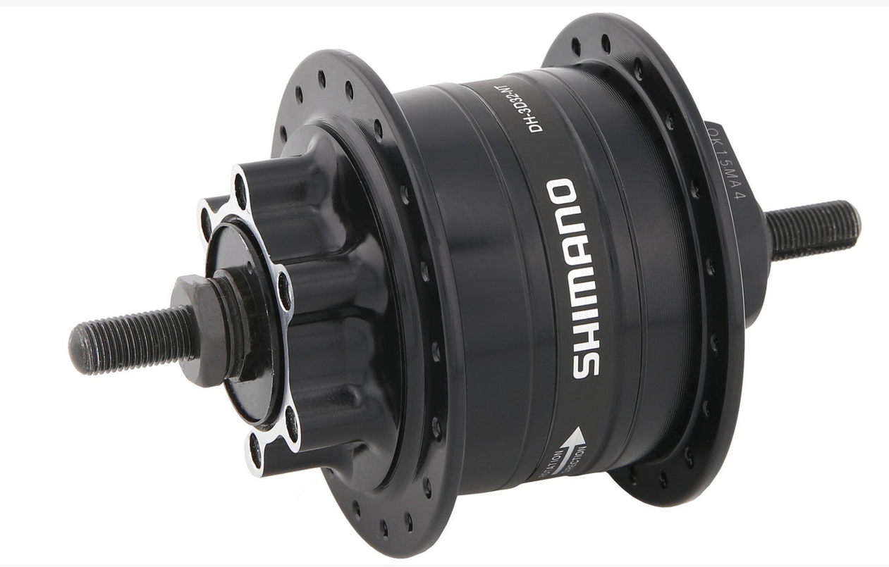 Shimano 6-Loch Disc Nabendynamo DH-3D32 36 Loch schwarz