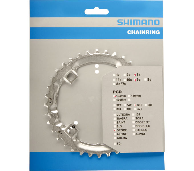 Shimano Kettenblatt 36Z für Deore FC-M510 9-fach silber